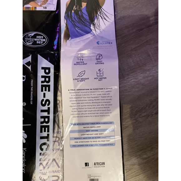 Sensationnel Ruwa Prestretched Braiding Hair 2X (4 packs‎ ) - Picture 8 of 10
